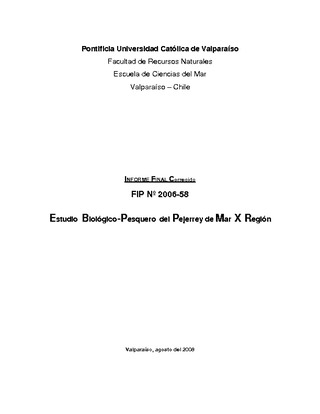 Informe Final : ESTUDIO BIOLÓGICO PESQUERO DEL PEJERREY DE MAR EN LA X REGION