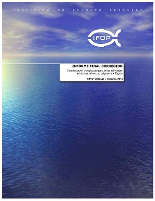 Informe Final : CARACTERIZACIÓN BIOLÓGICO-PESQUERA DE LAS ACTIVIDADES EXTRACTIVAS DEL RECURSO PULPO EN LA X REGIÓN