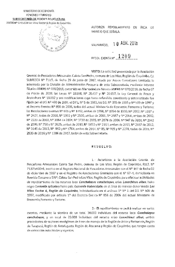 Res. Ex. N° 1209-2018 Repoblamiento.