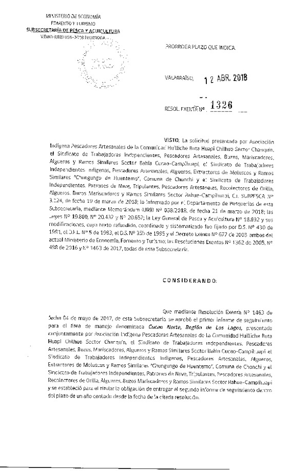 Res. Ex. N° 1326-2018 Prorroga 2° Seguimiento.