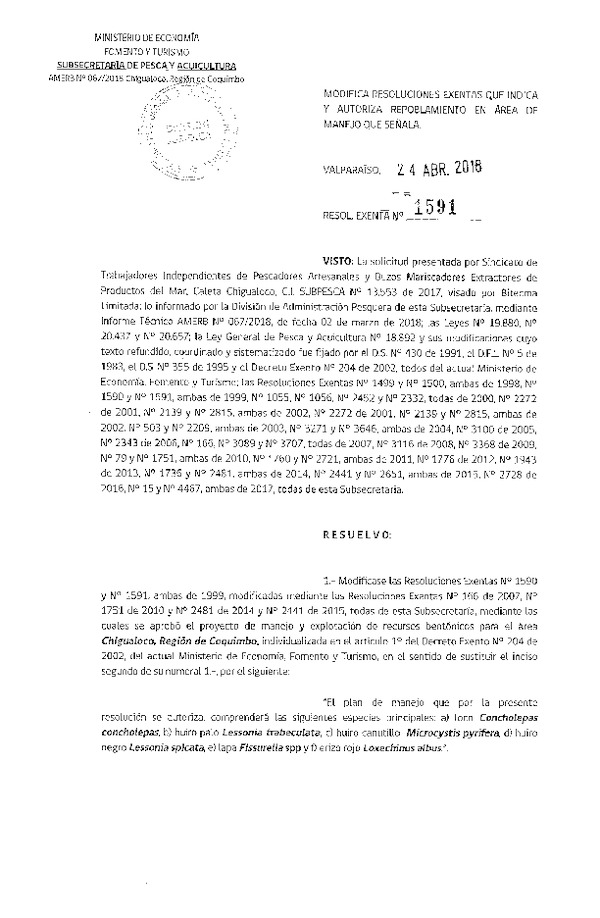 Res. Ex. N° 1591-2018 Repoblamiento.