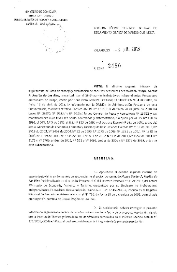 Res. Ex. N° 2480-2018 12° Seguimiento.