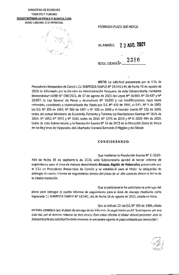 Res. Ex. N° 2380-2021 Prorroga 4° seguimiento. (Publicado en Página Web 25-08-2021)