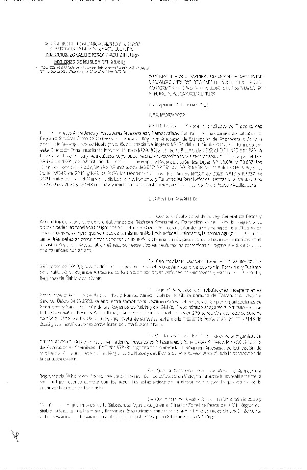 Res. Ex. N° 063-2022 (DZP Ñuble y del Biobío) Autoriza cesión Sardina común y Anchoveta. (Publicado en Página Web 10-06-2022)