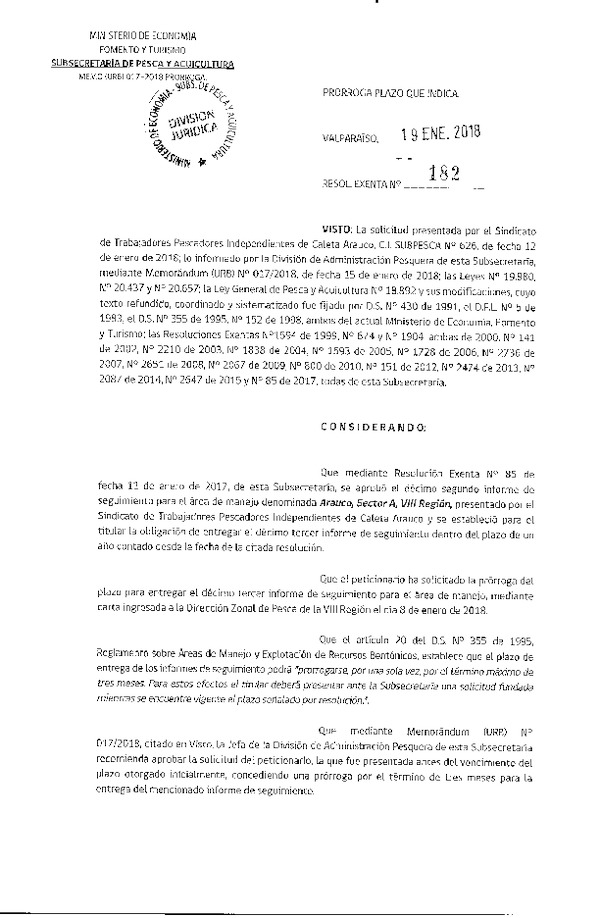 Res. Ex. N° 182-2018 Prorroga 13° Seguimiento.