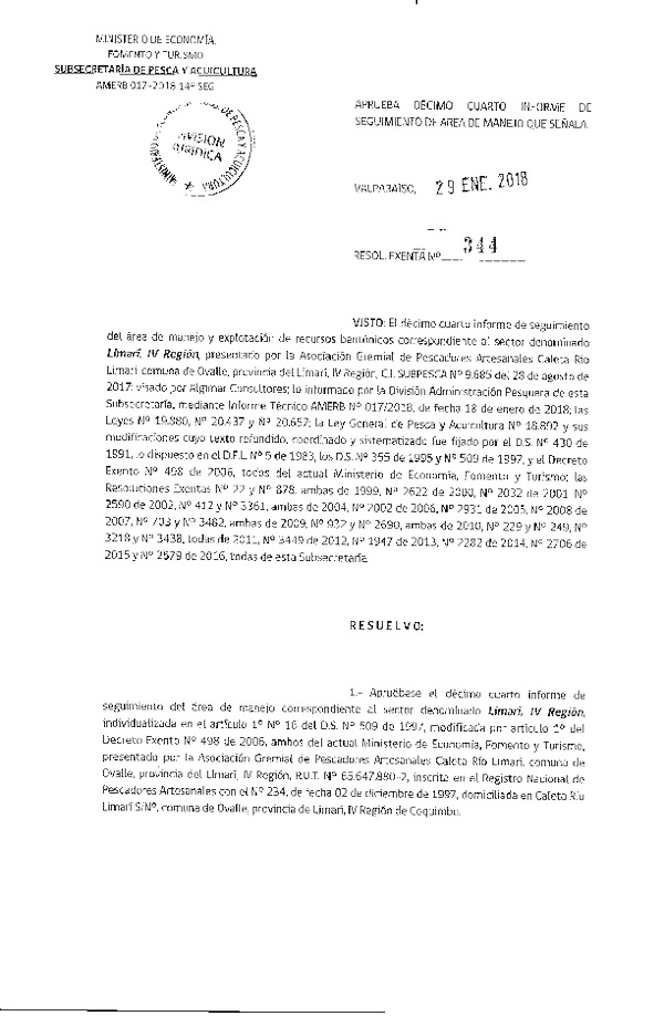 Res. Ex. N° 344-2018 14° Seguimiento.