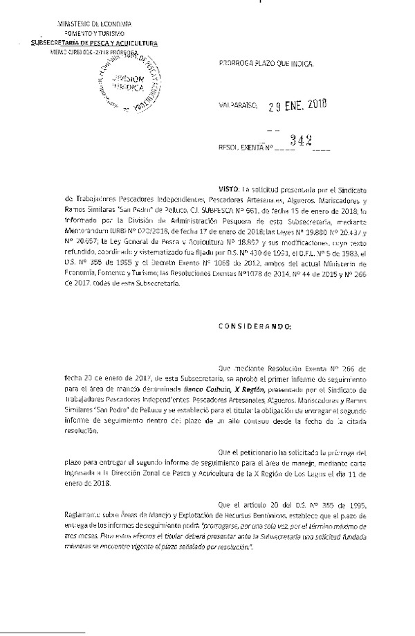 Res. Ex. N° 342-2018 Prorroga 2° Seguimiento.